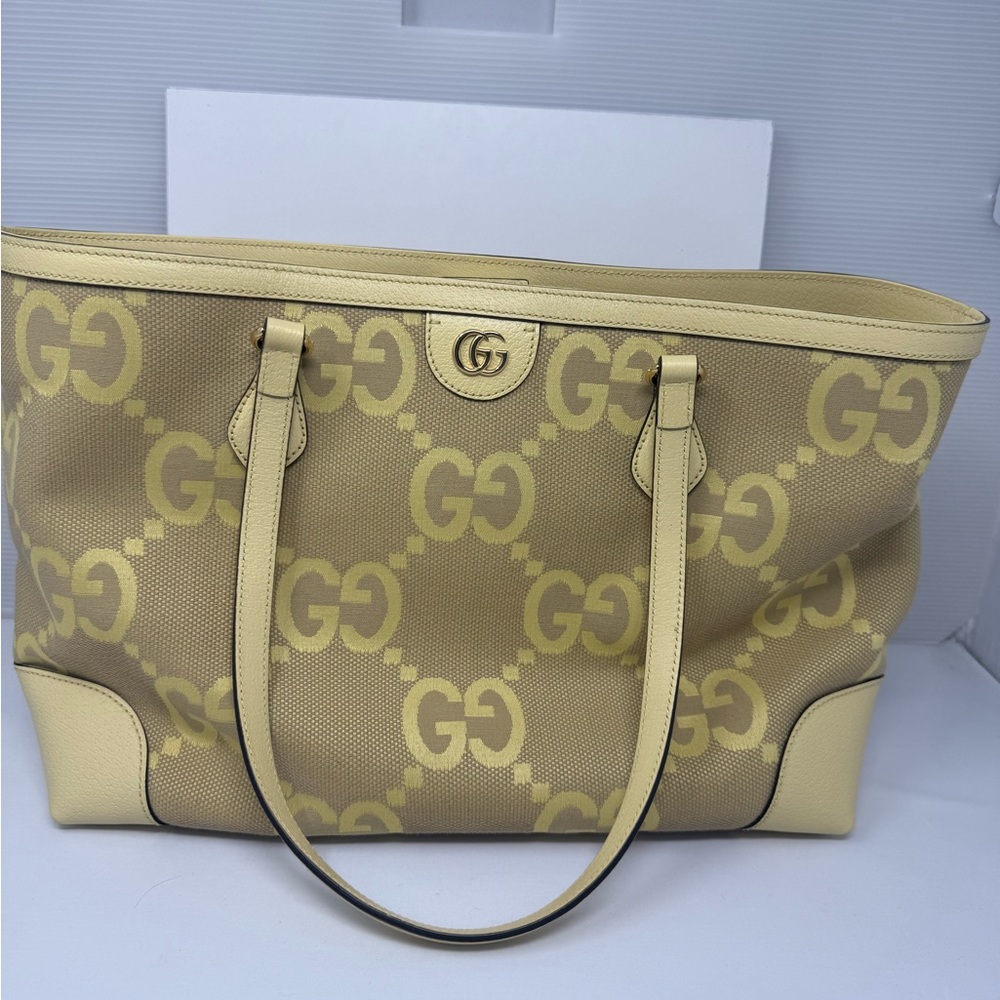 Gucci Beige and Cream GG Tote